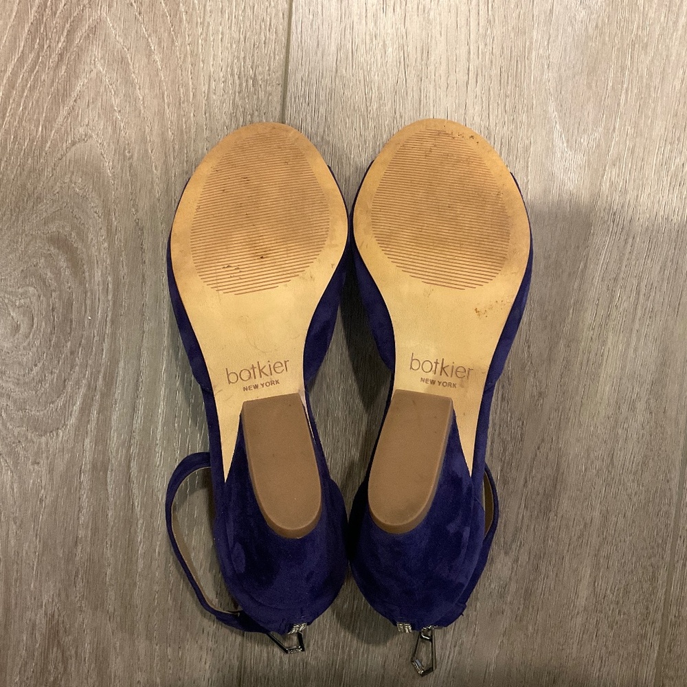 Botkier Heeled Ankle Strap Sandals Purple Suede Size 6 - Picture 5 of 7